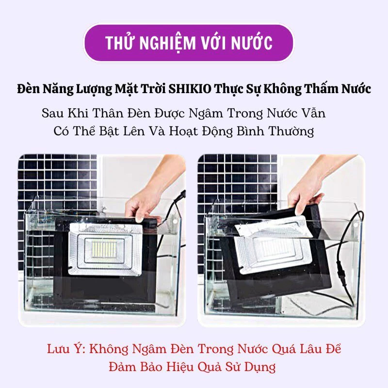 Đèn năng lượng mặt trời ngoài trời chuẩn IP67 chống nước dùng làm đèn đường kèm điều khiển từ xa COD