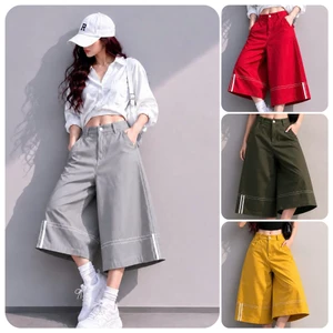 Quần Short Gladimax Kaki LINE221 Form Rộng Ống Suông Che Dáng Streetwear Cá Tính Có 7 Màu