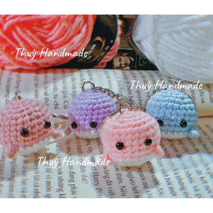Móc khoá cá heo mini- len handmade