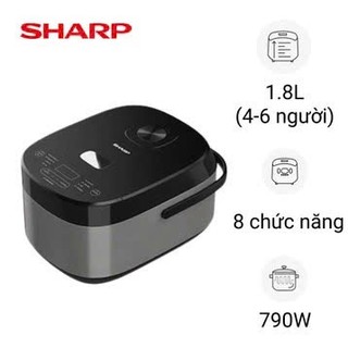 Nồi cơm điện tử Sharp 1.8 lít KS-COM194EV-BK-Chính Hãng- trưng bày-SX Thailan-Lòng nồi chống dính