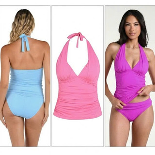 Áo bơi nữ, áo tankini đi biển kín đáo nhiều màu che khuyết điểm tốt, sẵn đệm ngực hàng VNXK