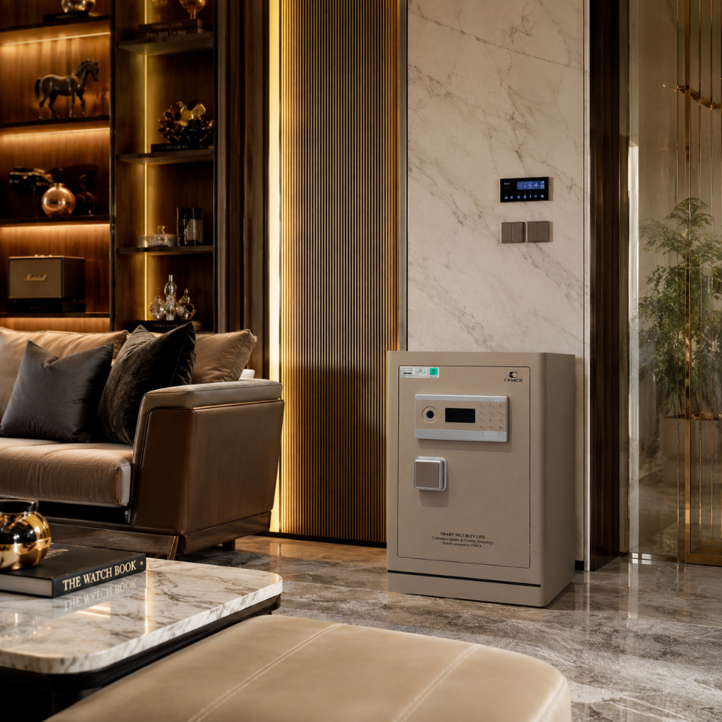 Két Sắt Nhập Khẩu Thông Minh Xiaomi CRMCR 55LE Vân Tay Điện Tử, Kết Nối App Xiaomi Home, Báo Động Chống Trộm