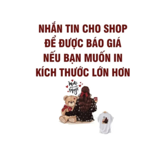 [HỎA TỐC]Hình in pét ép nhiệt quần áo theo yêu cầu gửi mẫu cho shop qua mục chát,ủi tại nhà bằng bàn ủi,thao tác đơn gản