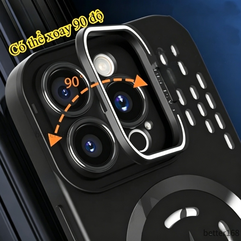Ốp điện thoại giá đỡ từ tính tản nhiệt cho iPhone  17 16 Pro Max 15 14 13 12 Pro 11 Max Vỏ mềm chống vân tay chống rơi