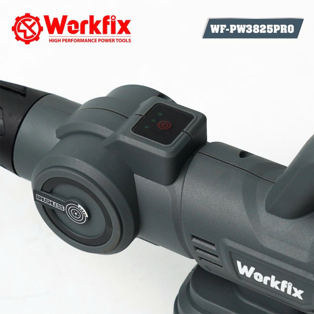 Máy Rửa Xe Không Dây WORKFIX WF-PW3825PRO, Nút Cảm Ứng Chỉnh Tốc Độ - Không Chổi Than