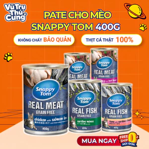 Pate Cho Mèo Snappy Tom Lon 400g, Đủ Hương Vị