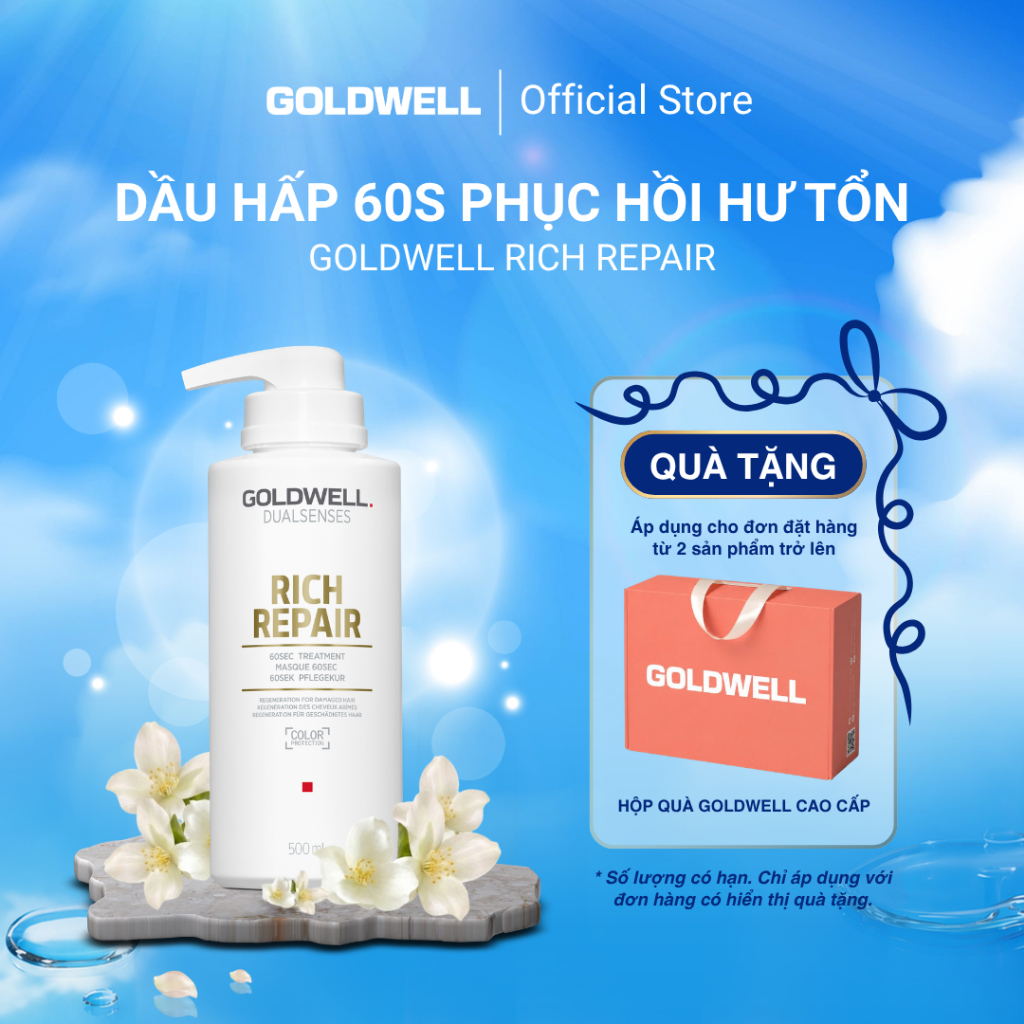 Dầu Hấp Phục Hồi Tóc Hư Tổn Goldwell Rich Repair Cấp Dưỡng Chuyên Sâu, Tóc Bóng Mượt Rạng Ngời