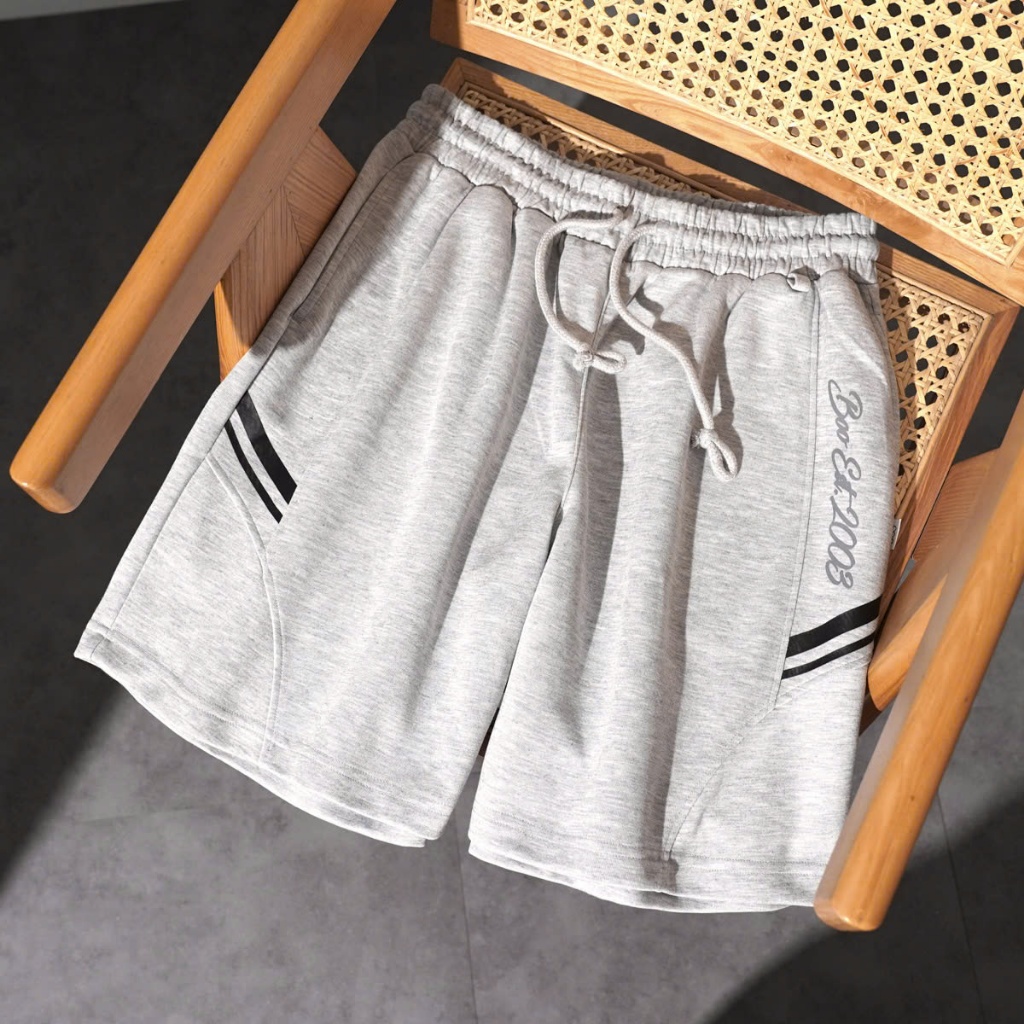 Quần Short Nỉ Boo Nam Can Gấu Chất Liệu Cao Cấp Form Dáng Trẻ Trung Thiết Kế Sáng Tạo