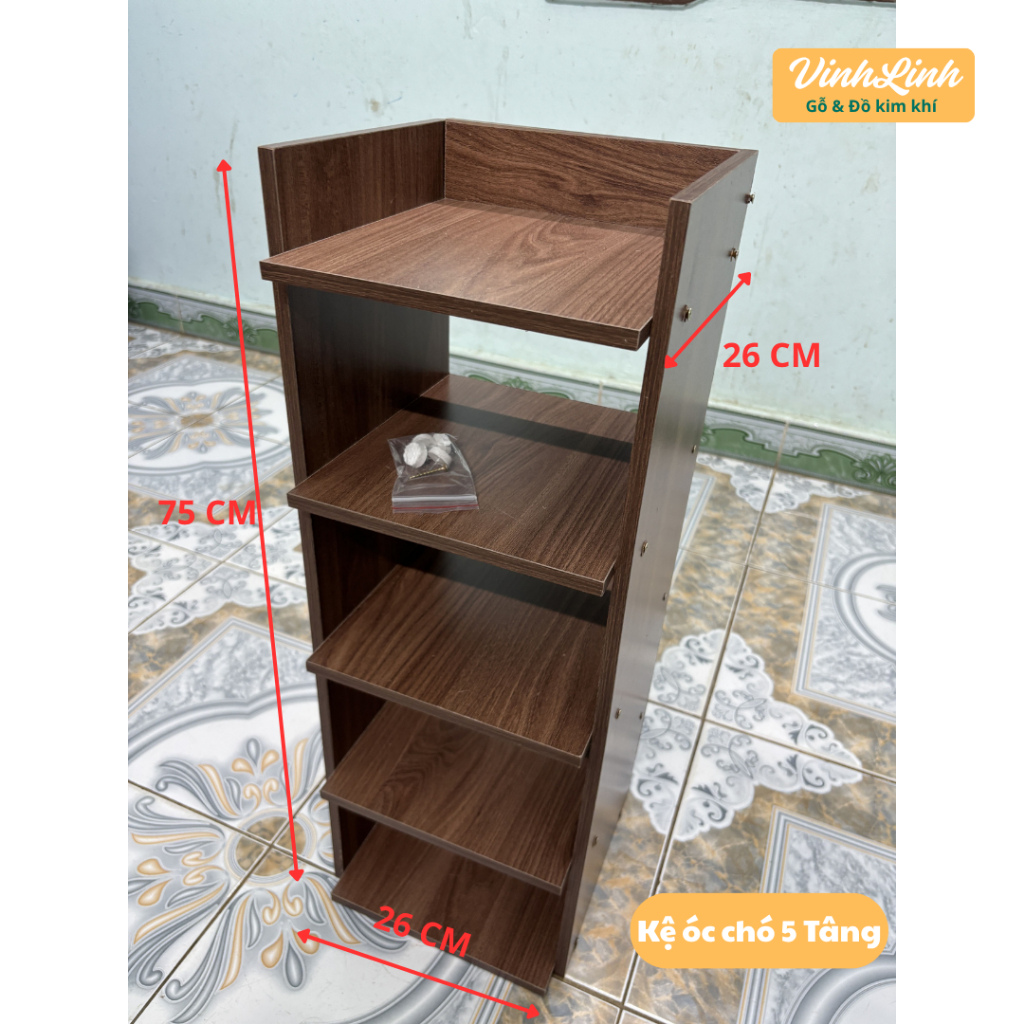 Kệ Để Sách, giá sách, kệ để đồ 5 tầng 6 tầng Tầng Chất Liệu Gỗ MDF Cao Cấp