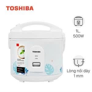 Nồi cơm nắp gài Toshiba 1 lít RC-10JH2PV(B)-Chính Hãng trưng bày-1lít 2-4 người ăn-Công suất:500 W