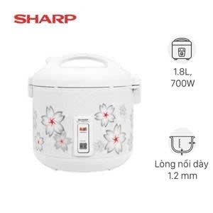 Nồi cơm điện Sharp 1.8 lít KS-N182ETV-Chính Hãng trưng bày -SX Thailan-Dùng cho 4-6 người ăn