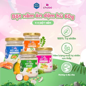 Combo mix 4 vị bột nêm cho bé Lê Gia - không bổ sung muối - hũ thủy tinh 60g