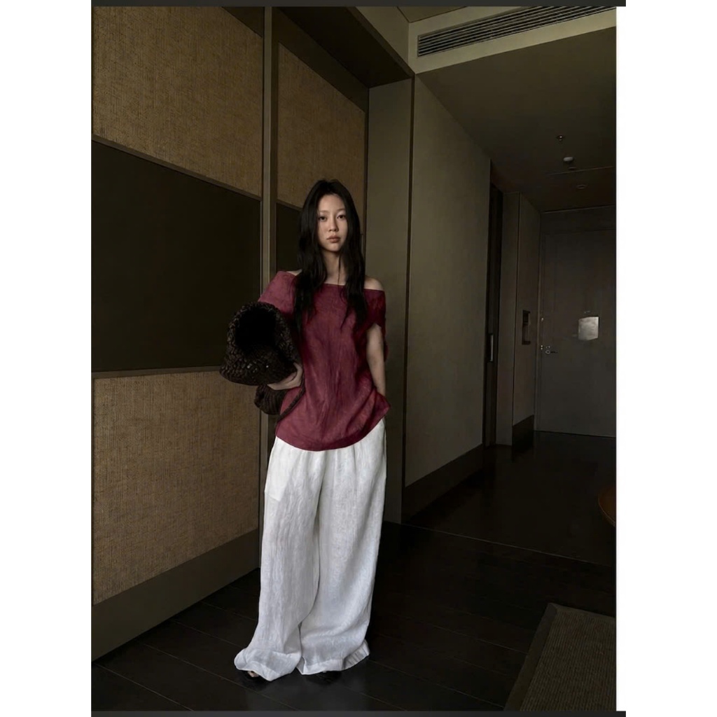 𝗫𝗶𝗻𝗵 𝗟𝗶𝗻𝗲𝗻 - Áo Linen trễ vai