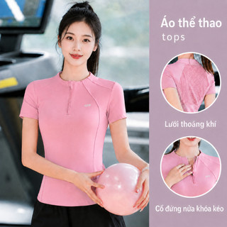 Áo Thể Thao Nữ Cao Cấp Áo Tập Yoga Gym Chạy Bộ Tay Ngắn Co Giãn Tôn Dáng SolaFit 2235