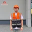 ÁO GILE BẢO HỘ PHẢN QUANG CAM PHỐI XANH ĐEN - ÁO GILE TÚI HỘP KHÓA KÉO KAKI CHO KỸ SƯ CÔNG NHÂN XÂY DỰNG, KỸ THUẬT, KHO