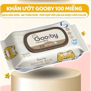 Bịch 100 miếng giấy ướt Gooby sạch sâu hơn