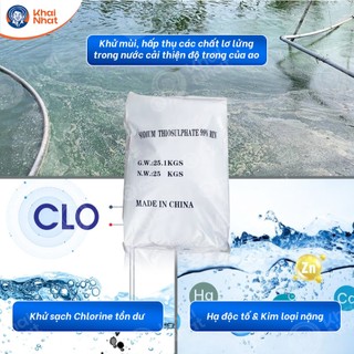 Sodium Thiosulfate - Natri Thiosunfat - Thio trung, hạt 2-10mm (25kg/bao), trung hòa clo, giảm phèn, sạch nước