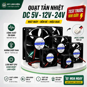 Quạt tản nhiệt 5V 12V 24V đầy đủ kích thước chất lượng cao