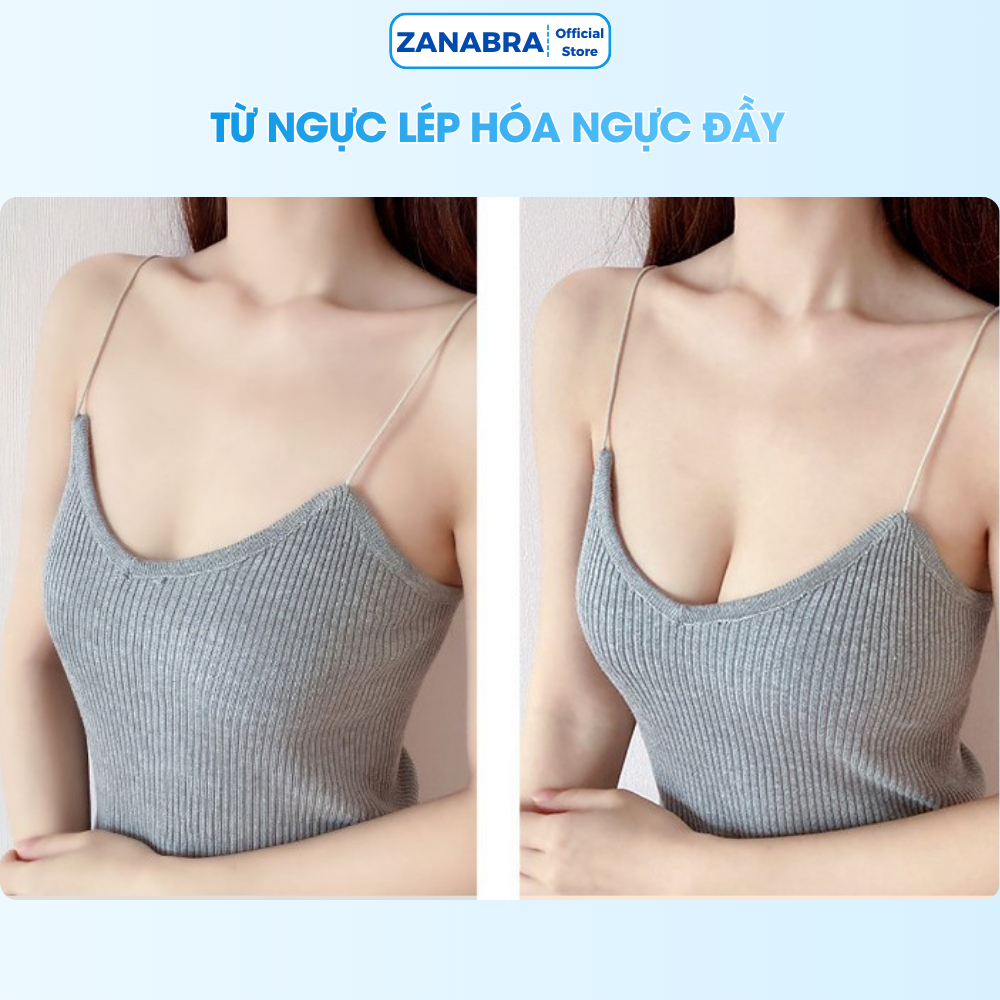 Áo dán ngực quả xoài silIcon mỏng nhẹ trong suốt, Miếng dán ngực cài trước không lộ ZANABRA D0156