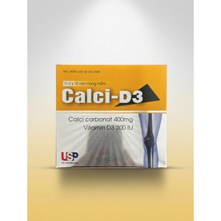 Calcium D3 USP Hộp 100 Viên Bổ Sung Canxi Và Vitamin D3 Hỗ Trợ Xương, Răng Chắc Khỏe