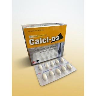 Calcium D3 USP Hộp 100 Viên Bổ Sung Canxi Và Vitamin D3 Hỗ Trợ Xương, Răng Chắc Khỏe