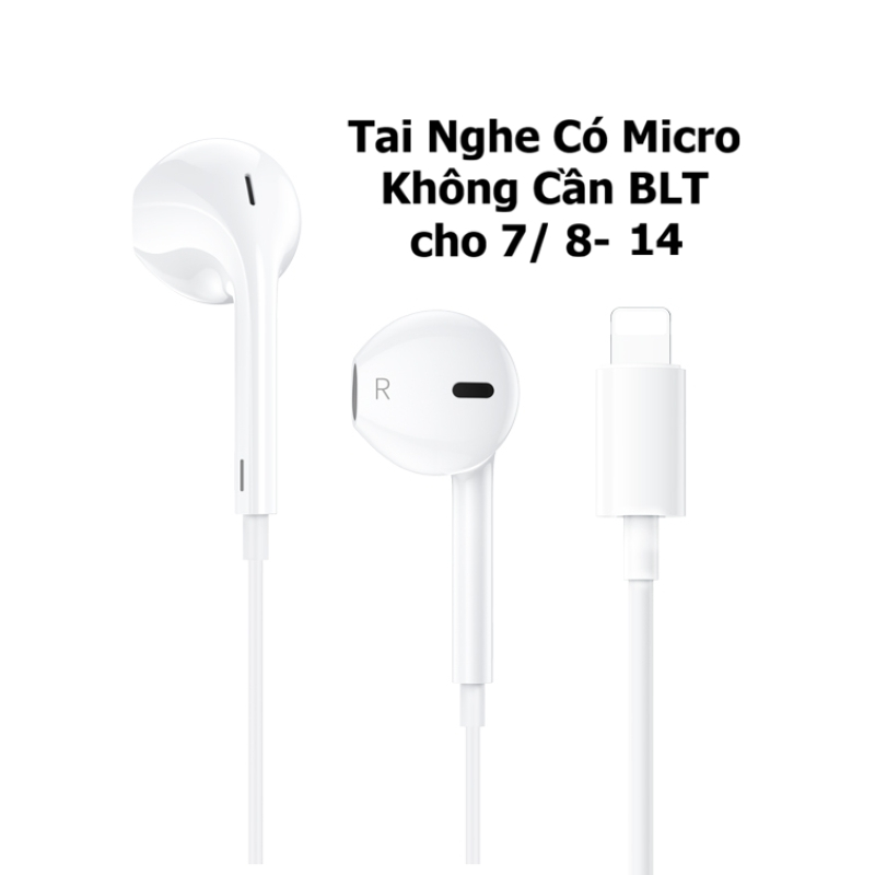 Tai Nghe Có Dây Cho 7-14 Có Micro Đàm Thoại (Không B.L.T) – Nghe Nhạc Gọi Điện, Cắm Là Dùng