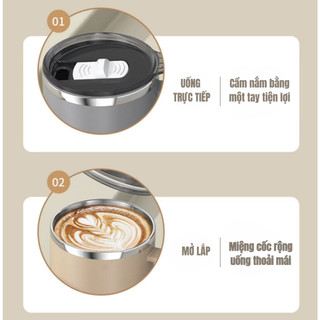 [TẶNG ỐNG HÚT INOX] Ly Inox 400ml Cao Cấp, Cốc Uống Cà Phê, Trà, Nước Ép Sang Trọng, Bền Đẹp, Dễ Vệ Sinh