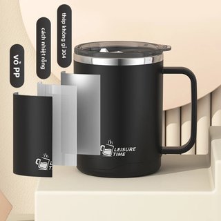 [TẶNG ỐNG HÚT INOX] Ly Inox 400ml Cao Cấp, Cốc Uống Cà Phê, Trà, Nước Ép Sang Trọng, Bền Đẹp, Dễ Vệ Sinh