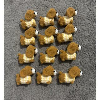 ( Ảnh thật) Móc khoá cún xúc xích bằng len handmade