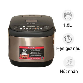 Nồi cơm điện tử Sharp 1.8 lít KS-TH18E2O-RS chính hãng 100% trưng bày mới 99% -Bảo hành 12 tháng