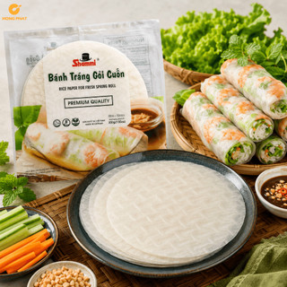 Bánh Tráng Gỏi Cuốn Shammi 400g 22cm –Loại 1-Vỏ Mỏng,Dẻo Dai,Không Rách Khi Cuốn