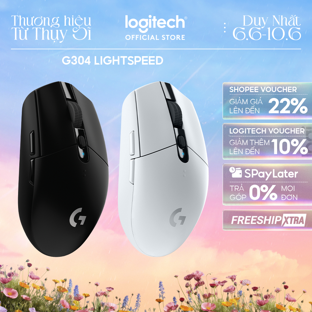Chuột gaming không dây Logitech G304 - nhẹ, 6 nút lập trình, onboard memory, pin 250h