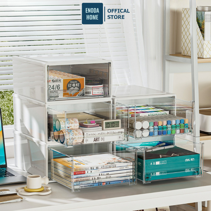Hộp Đựng Phụ Kiện Enoda Home Đựng Đồ Dùng Siêu Tiện Lơi, Hộp Ngăn Kéo Xếp Chống Chắc Chắn Q006