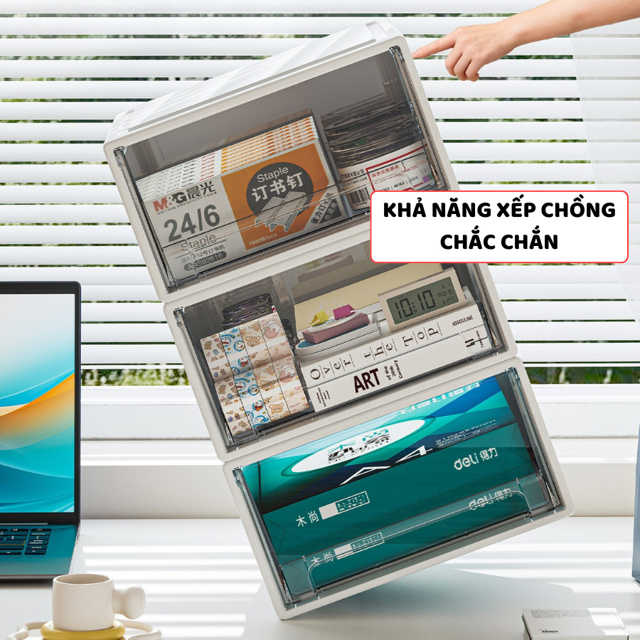 Hộp Đựng Phụ Kiện Enoda Home Đựng Đồ Dùng Siêu Tiện Lơi, Hộp Ngăn Kéo Xếp Chống Chắc Chắn Q006