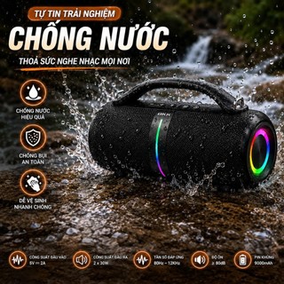 🔈Loa Bluetooth BKK B95 công suất kép 60W, Bass ĐẬP CĂNG, âm thanh đầm chắc, kết nối đa dạng, Mic 6.5