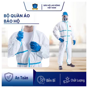 Bộ Quần Áo Bảo Hộ Chống Hóa Chất VinGuard Cao Cấp Quần Áo Phòng Dịch Không Thấm Nước, Chống Bụi, Phun Thuốc