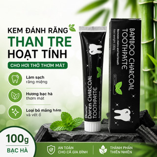 Kem Đánh Răng Than Tre Bamboo Charcoal 100g Cho Hơi Thở Thơm Mát