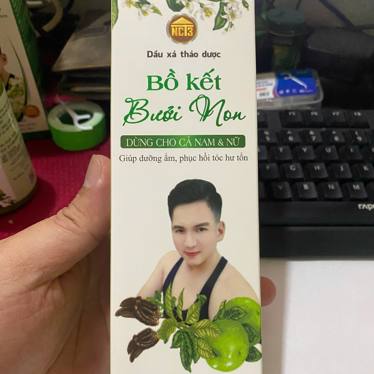 Dầu Xả Thảo Dược Bồ Kết Bưởi Non NCT3 300ml Giúp Tóc Mềm Mượt Cho Nam Và Nữ