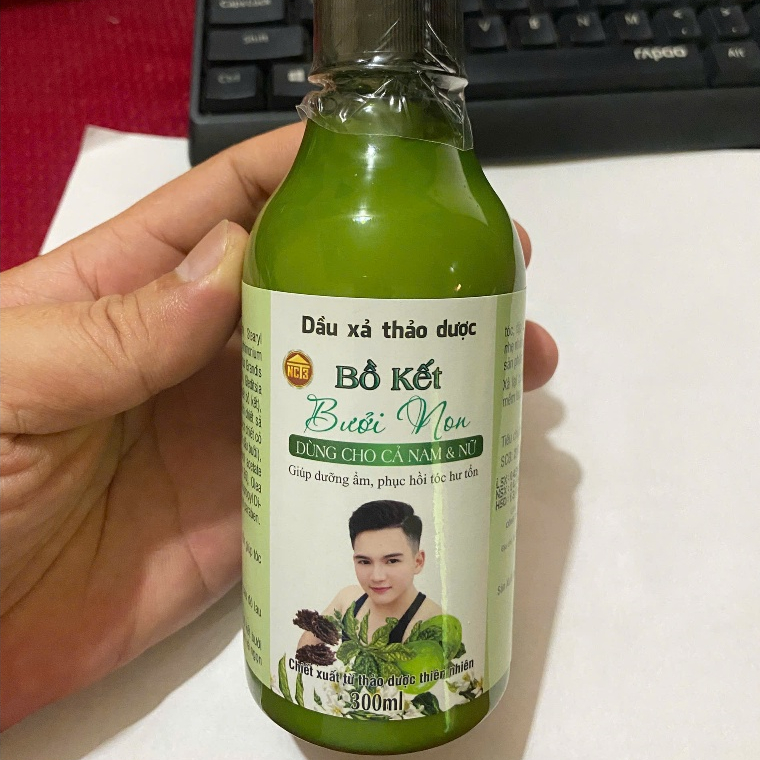 Dầu Xả Thảo Dược Bồ Kết Bưởi Non NCT3 300ml Giúp Tóc Mềm Mượt Cho Nam Và Nữ