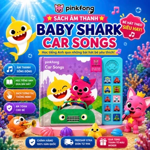 Baby Shark Car Songs Pinkfong Sách Âm Nhạc có Âm Thanh Tiếng Anh Chính Hãng Học Mà Chơi Cho Bé