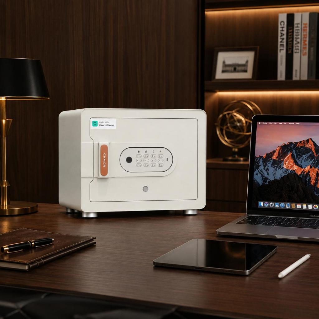 Két Sắt Xiaomi CRMCR 30MS 45MS 60MS Khóa Vân Tay Điện Tử Định Danh Người Mở Thông Minh - Kết Nối App Xiaomi Home