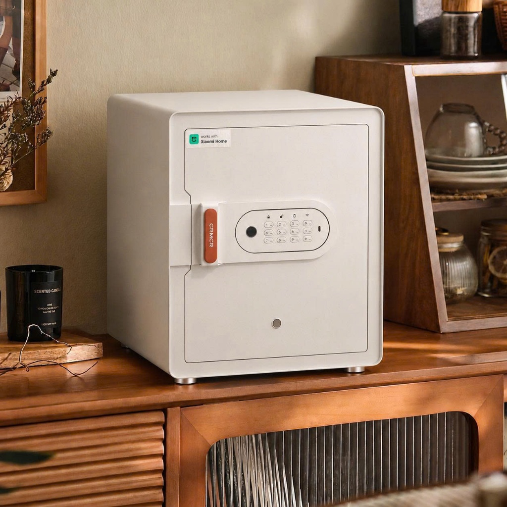 Két sắt mini thông minh Xiaomi CRMCR 45MS vân tay điện tử có cảnh báo trộm về điện thoại miễn phí vận chuyển toàn quốc
