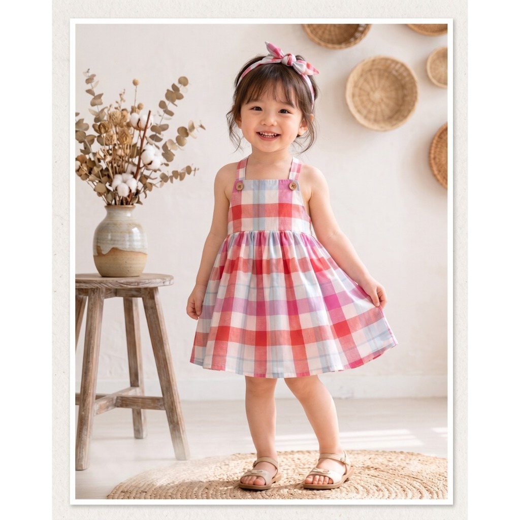 VẢI THÔ KẺ 100% COTTON - MAY VÁY, BỘ, SƠ MI, ĐỒ TRẺ EM...