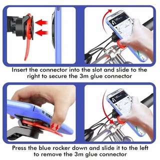 SEAMETAL Kẹp Điện Thoại Xe Máy Push Lock Khóa Nhanh Chống Rơi Chống Rung Xoay 360° Giá Đỡ Ghi Đông