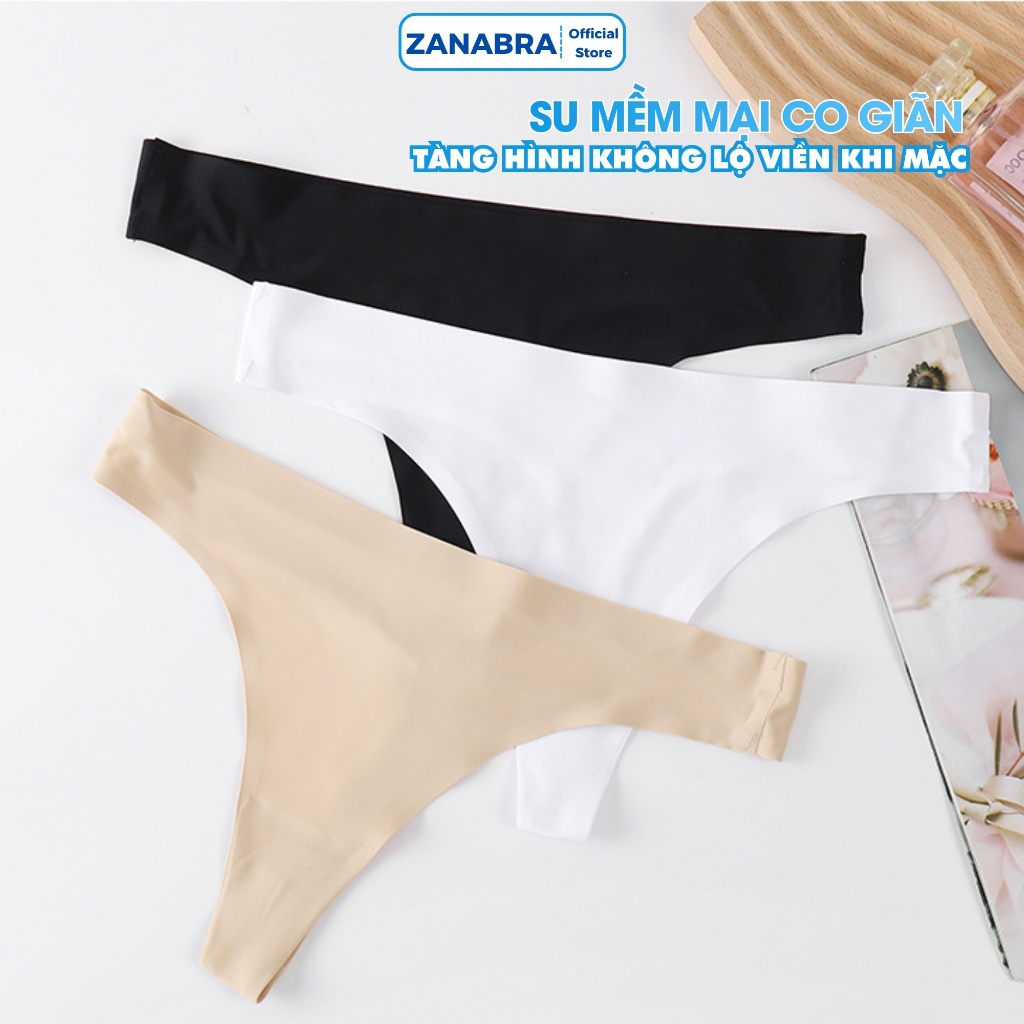 Quần Lót Nữ Su Trơn Lọt Khe Tàng Hình, Quần Lọt Khe Nữ Su Đáy Dán Kháng Khuẩn Không Cộm ZANABRA L716