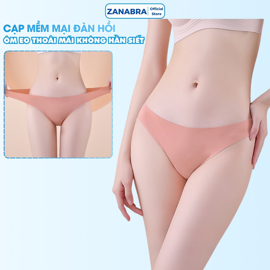 Quần Lót Nữ Su Trơn Lọt Khe Tàng Hình, Quần Lọt Khe Nữ Su Đáy Dán Kháng Khuẩn Không Cộm ZANABRA L716