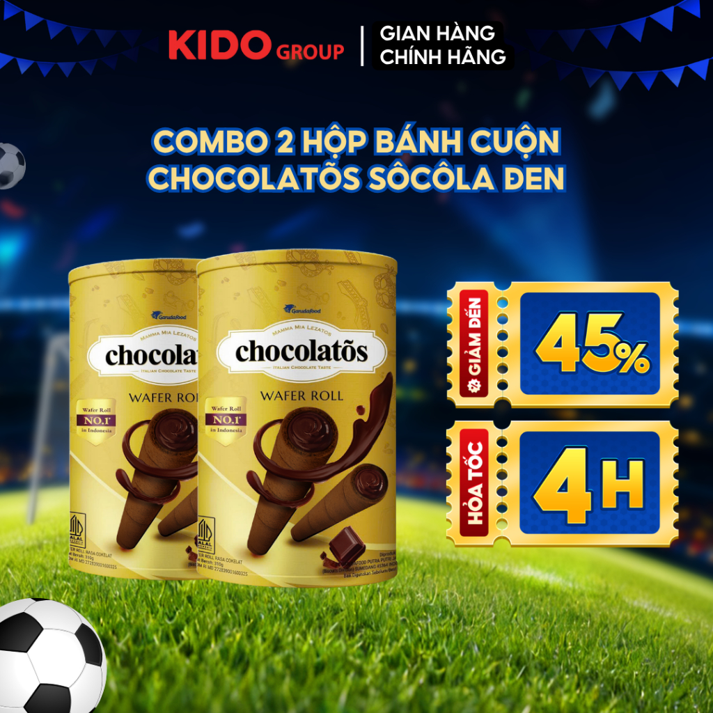 Combo 2 Hộp Bánh Cuộn Chocolatos Socola Đen