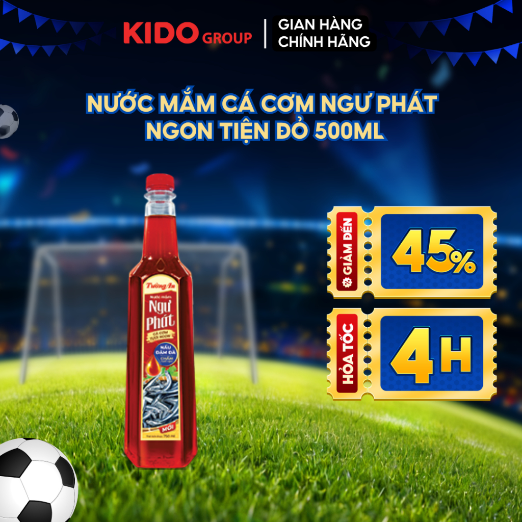 Nước mắm cá cơm Ngư Phát Ngon Tiện – Nhãn Đỏ 500ML