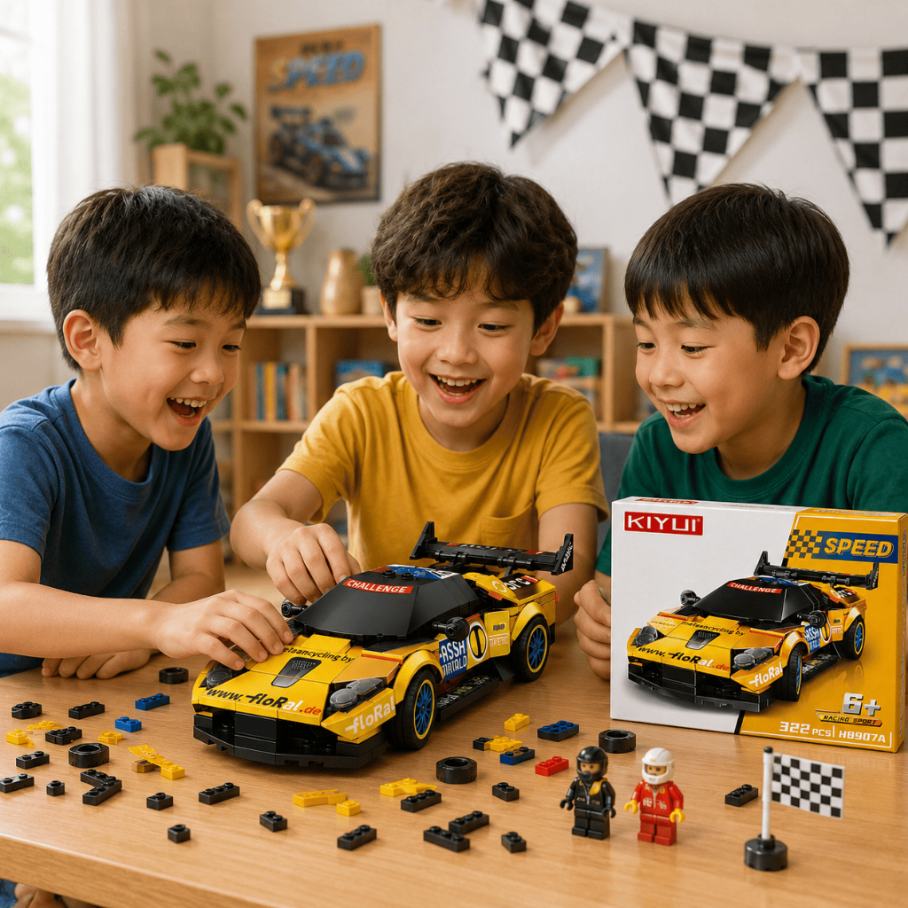 Đồ Chơi Lắp Ráp Xe Đua 322 Mảnh Xe Thể Thao Racing Sport Đồ Chơi STEM Quà Tặng Cho Bé