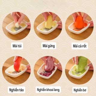 Khay mài gừng, tỏi, củ quả thủ công -TotoMoo.homedecor